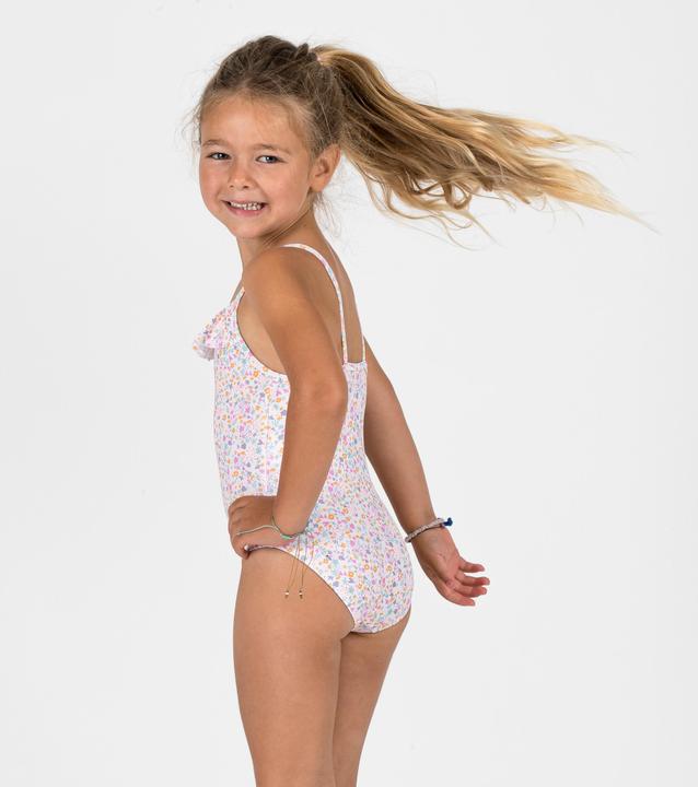 Produktbild Nabaiji Badeanzug Baby/Mädchen mit Rüschen - Print Blumen weiss/rosa (74)