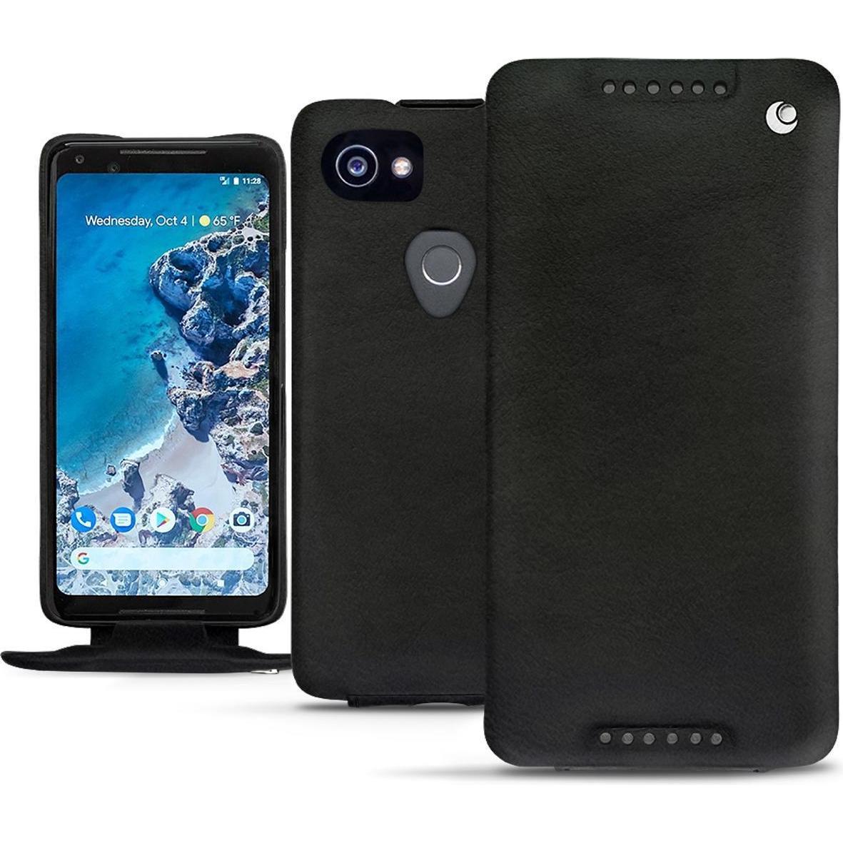Thumbnail - Noreve Lederschutzhülle vertikal (Google Pixel 2 XL), Smartphone Hülle, Schwarz