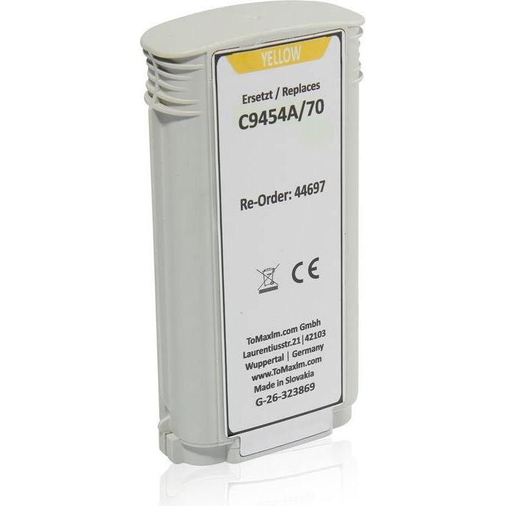 Thumbnail - Inkadoo, Druckerpatrone, Druckerpatronen kompatibel zu HP C9454A / 70 Tintenpatrone, gelb Gelb (Y)