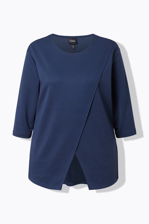 Actual product image Ulla Popken Asymmetric Modal Blend Sweatshirt (60)