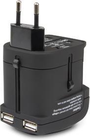 Produktbild Hamlet Traver Adapter universal reiseadapter für steckdosen plus usb-ladegerät (2 Ports)