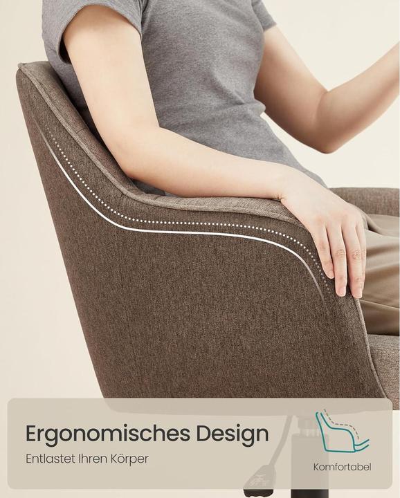 Produktbild Songmics Bürostuhl mit Fusskreuz, Braun, Produkttyp: Bürostuhl