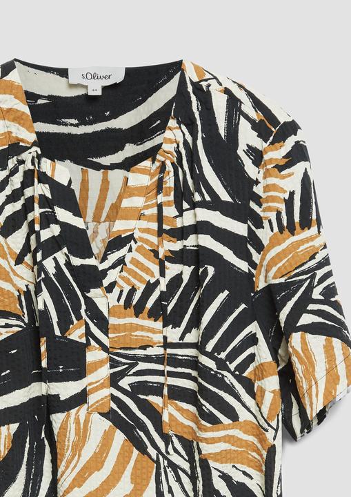 Immagine prodotto s.Oliver Strukturierte Viskosemix-Bluse mit All-over-Print (48)