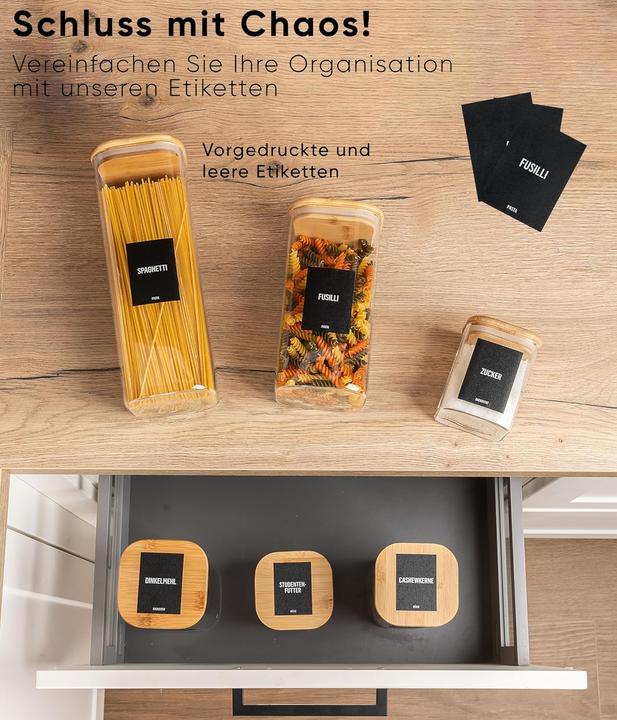 Produktbild Deco haus Vorratsgläser-Set mit Deckel (0.80 l)
