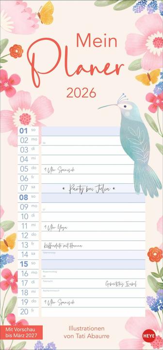 Produktbild Mein Planer 2026 (21 x 45 cm)