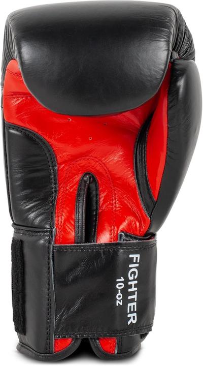 Produktbild Benlee Fighter Boxhandschuhe Leder Schwarz (14 OZ, One Size)