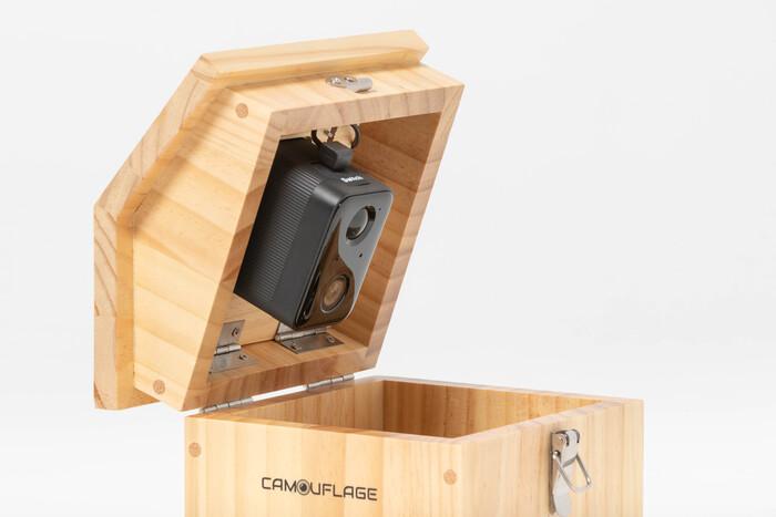 Actual product image Camouflage bird house EZ Nesteye, Basic colour: Brown, Species: Bird