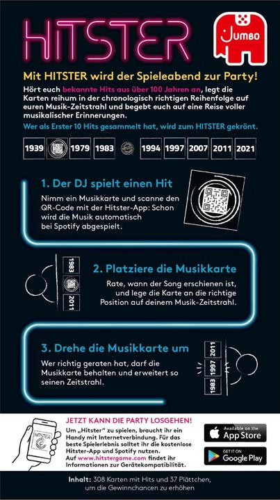 Produktbild Jumbo Hitster (Deutsch, 2 - 10 Spieler)