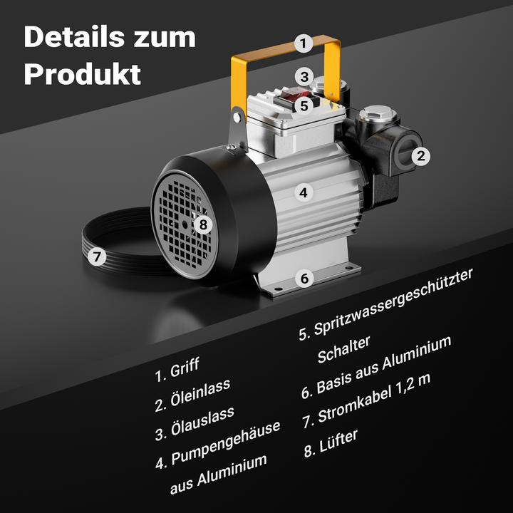 Actual product image Wiltec Heating oil and diesel pump type04011 230V/550W 20-60l/min self-priming