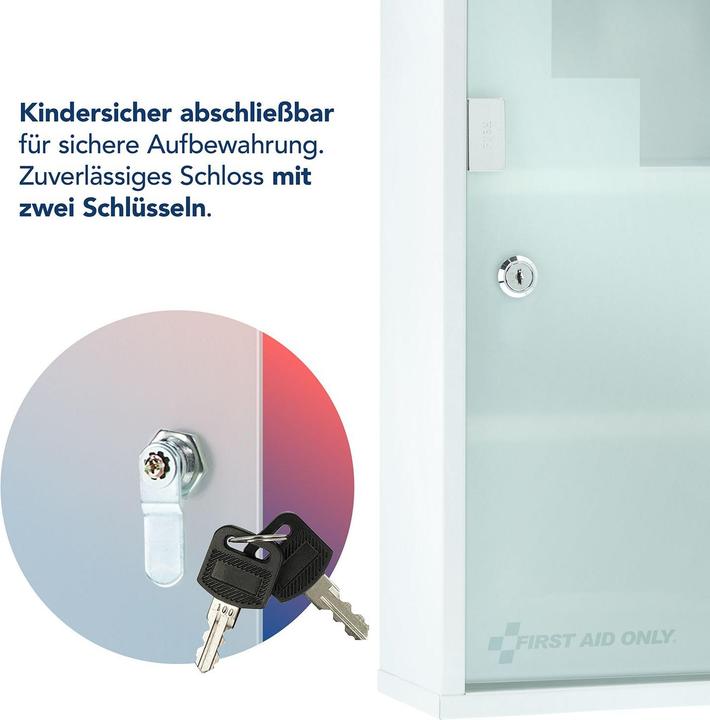 Actual product image First Aid Only Medicine cabinet without filling white (First Aid Kit)
