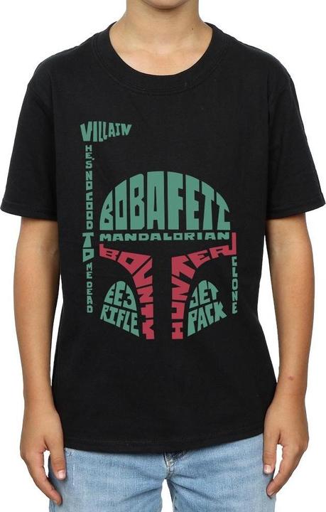 Produktbild Star Wars Boba Fett Text Head TShirt Jungen (152, 158)