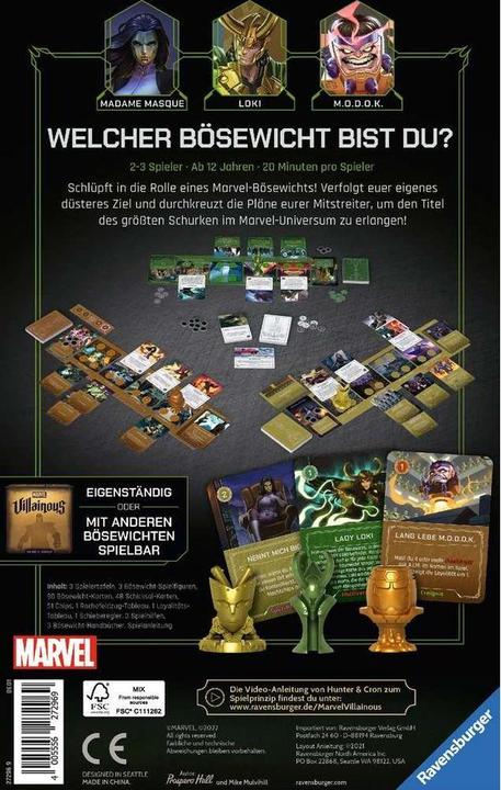 Actual product image Ravensburger Marvel Villainous (German)