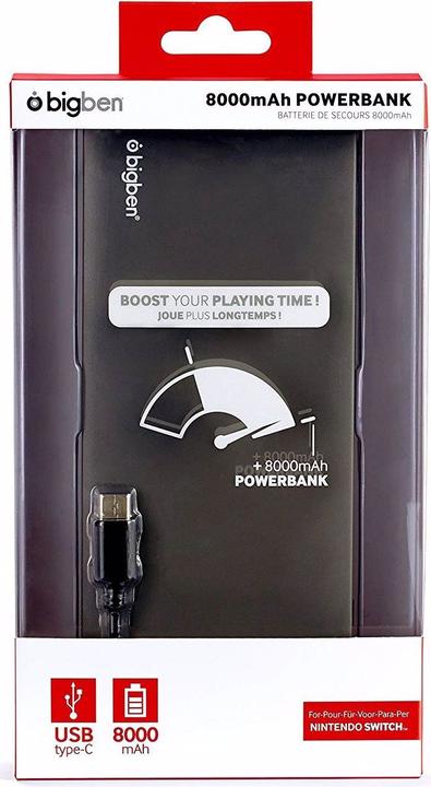 Image du produit Bigben Powerbank 8000 mAh (NSW) (8000 mAh, 29.60 Wh)