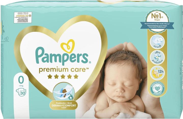 Actual product image Pampers Nappies Prima (Size 0, Pack, 30 pcs.)