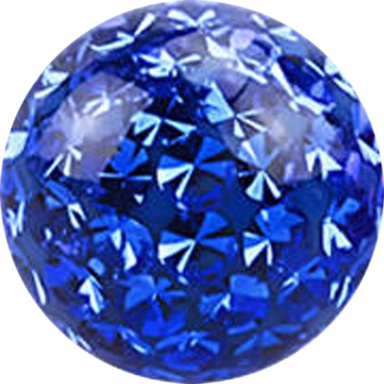 Produktbild Star Piercing Micro Kristall Kugel dunkelblau Epoxy Schutzschicht (ohne Messing, Chirurgenstahl 316L)