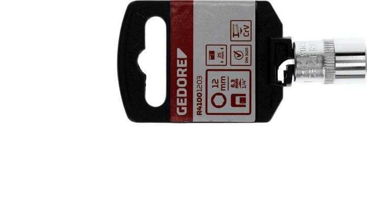 Actual product image Gedore Red Socket 1/4 hex. short Ø 12.0 mm (12 mm)