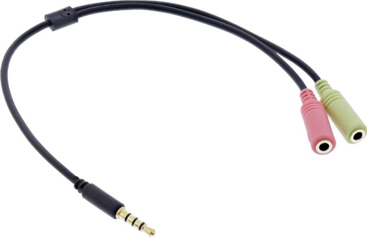 Produktbild InLine Audio Headset Adapterkabel (2 m, 3.5mm Klinke (AUX))