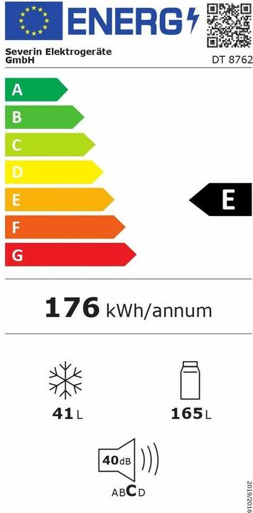 Energie-Label Severin DT8762 (206 l)