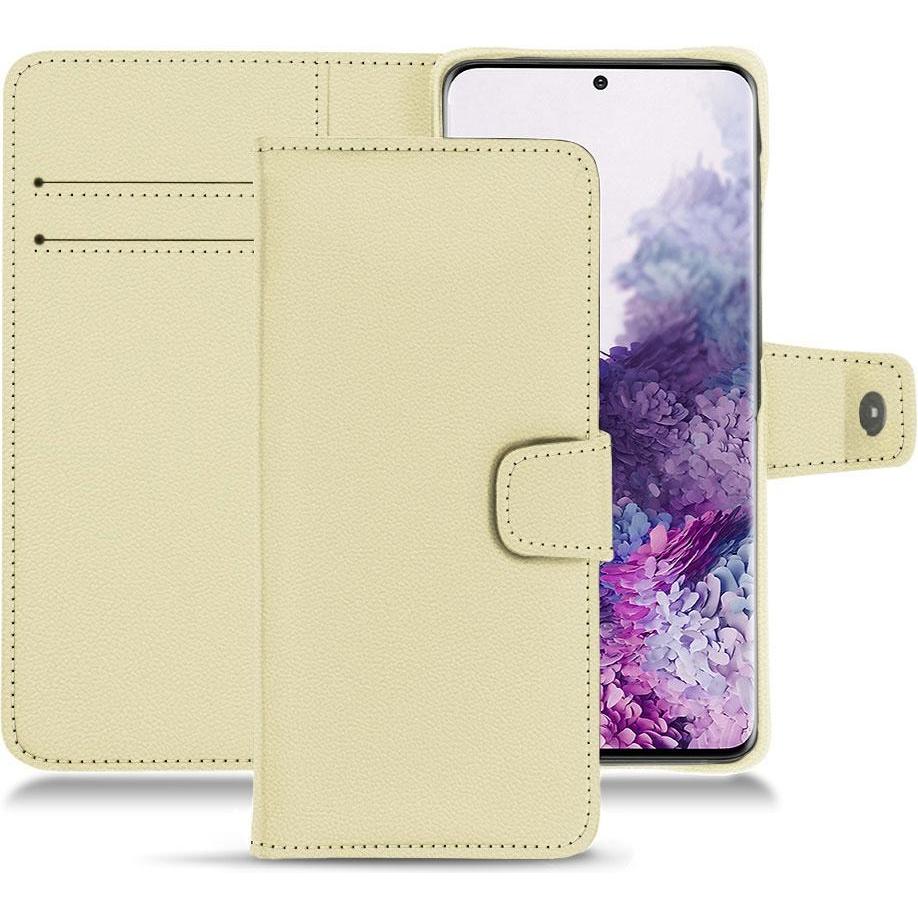 Noreve Lederschutzhülle Wallet (Samsung Galaxy S20+), Smartphone Hülle, Beige