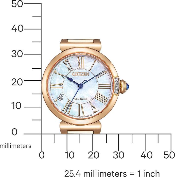 Produktbild Citizen EM1063-89D Eco-Drive Elegance Damenuhr 30mm 5ATM (Analoguhr, 30 mm)
