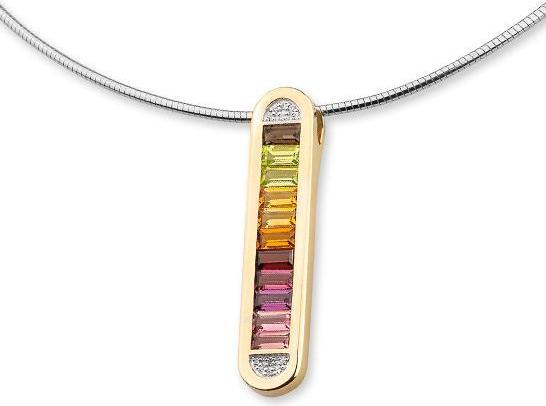 Immagine prodotto Breuning Ciondolo - E.RHODOLITH/E.ROSA TURMALINE/Brill. 0,06 Ct. H/si (Oro 750/18 K)