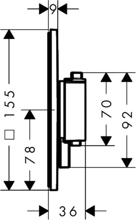 Image du produit hansgrohe Thermostat de douche avec sécurité enfant, réglage température et débit