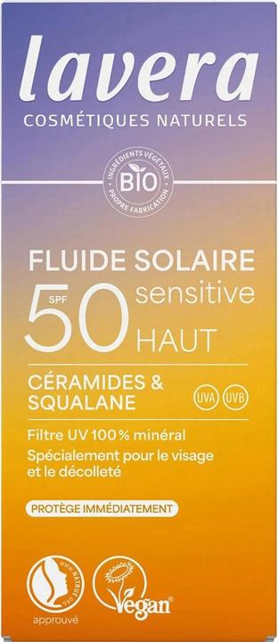 Actual product image Lavera Sonnenfluid sensitiv LSF50 Tube 40 ml (Suntan cream, SPF 50+, 40 ml, 329.76 g)