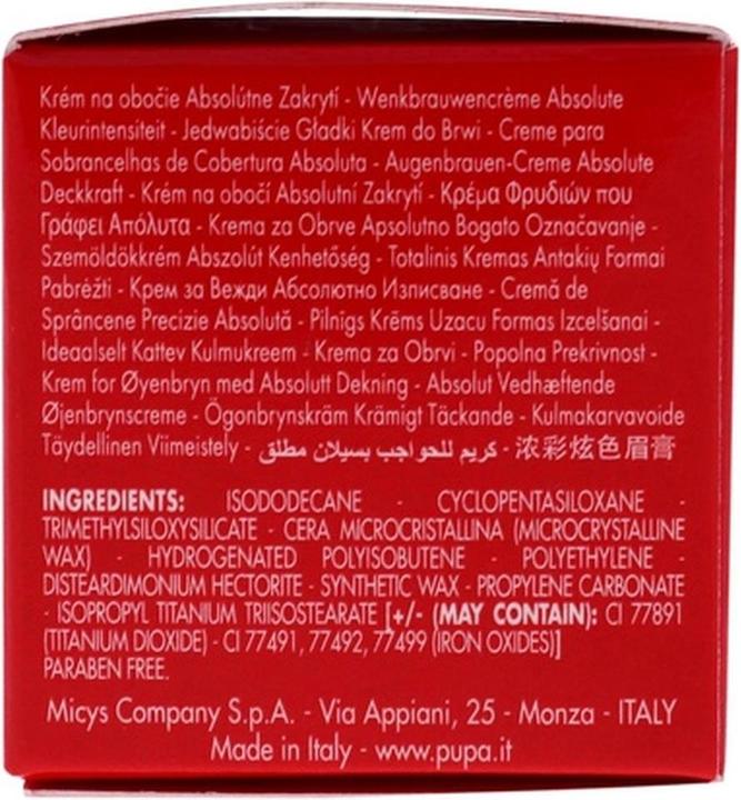 Produktbild Pupa Milano Pupa - Eyebrow Definition Cream Waterproof Cremation To Eyebrows 003 2.7Ml (003 - cocoa)