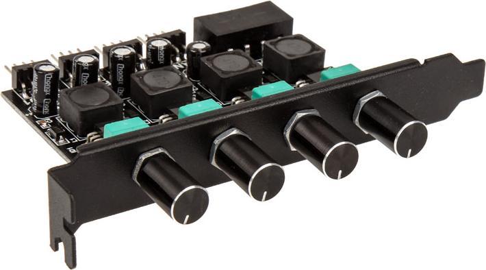 Lamptron CP436 4-Kanal-Lueftersteuerung für PCI-Slot - schwarz (4 Lüfter)