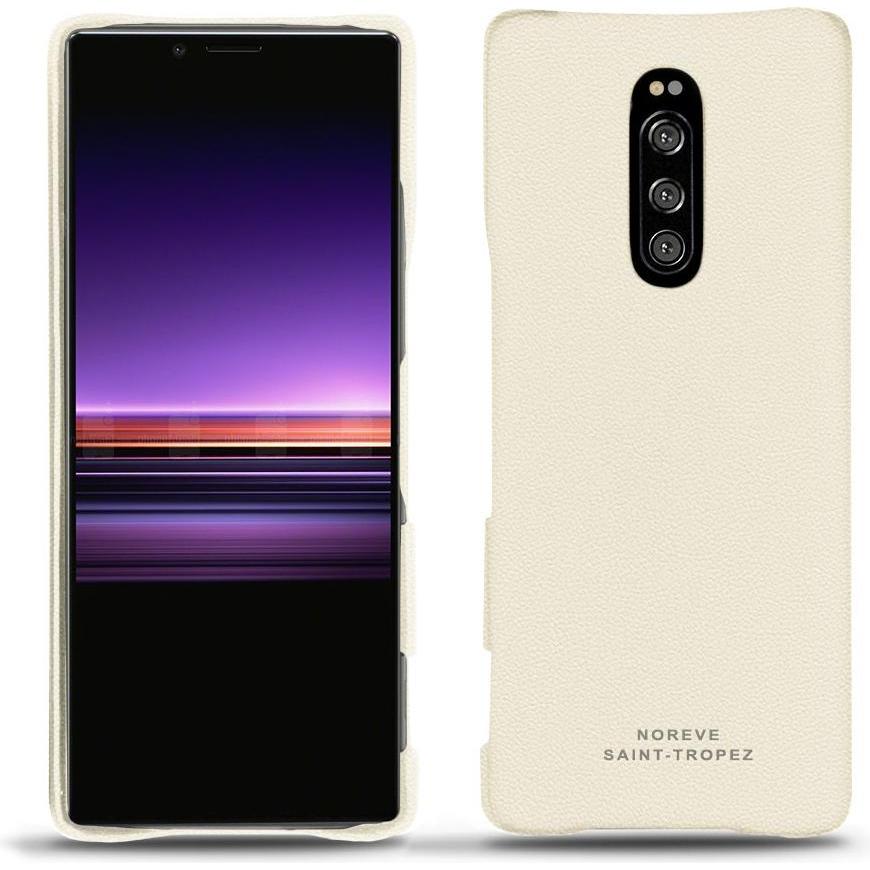 Noreve Lederschutzhülle (Sony Xperia 1), Smartphone Hülle, Weiss
