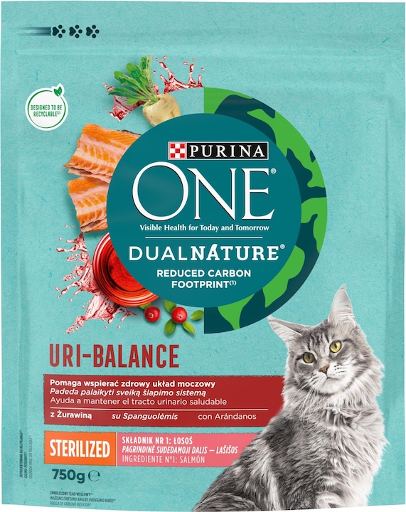Immagine prodotto Purina ONE One Dualn Cranberry Ster Smn 750g (Senior, 1 pz., 750 g)