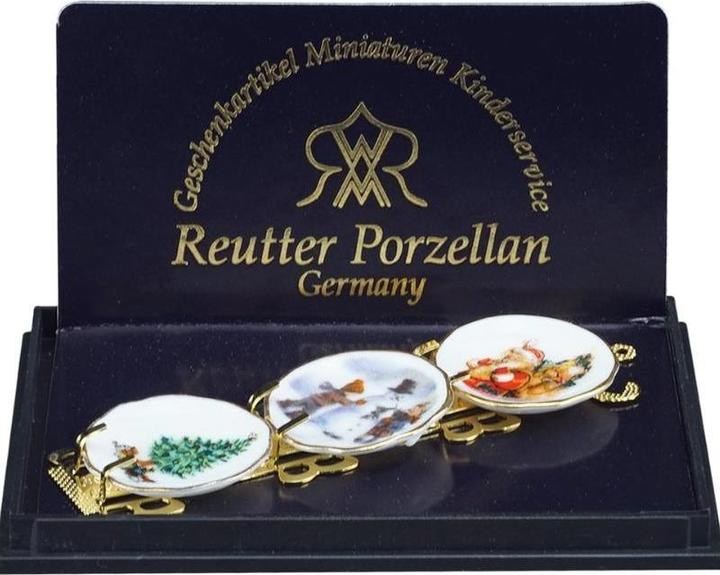 Actual product image Reutter 001.388/6 - Plates rack "Christmas", Miniature