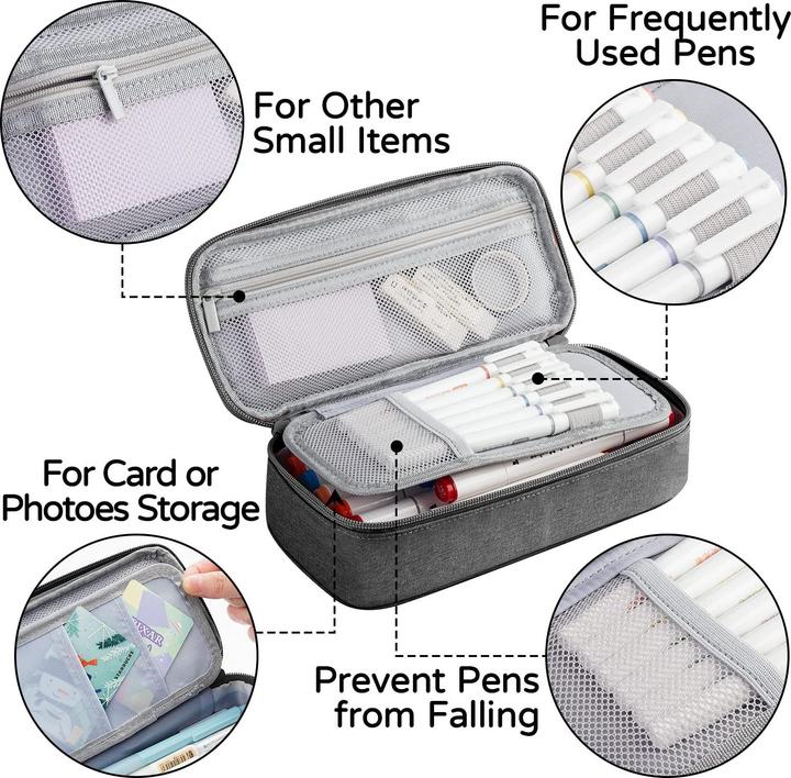 Produktbild Only-Bags.Store Federmäppchen mit 5 Fächern, grosse Federmäppchen Tasche Halter Schreibwaren Zippered Desk Organizer