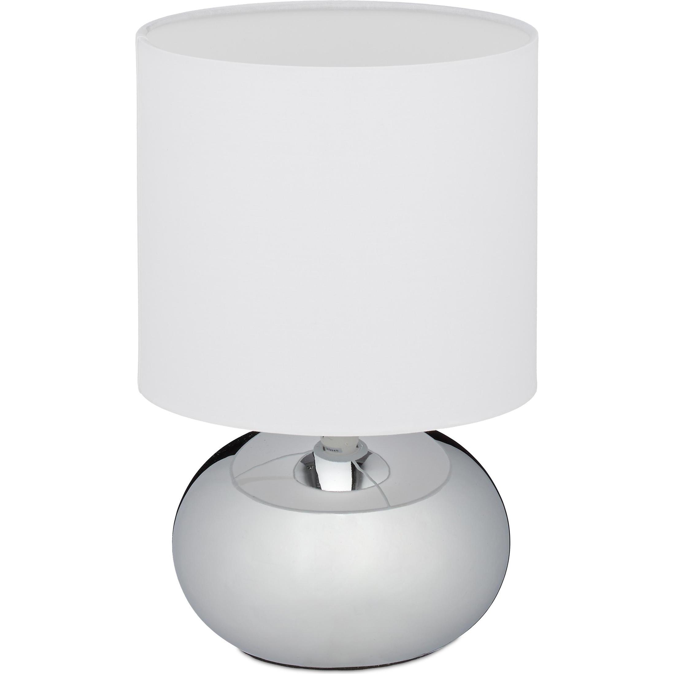 Relaxdays, Tischlampe, Nachttischlampe (E14)