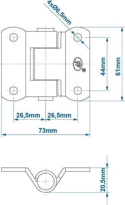 Produktbild ProPlus Scharnier SPP ZW-02.40