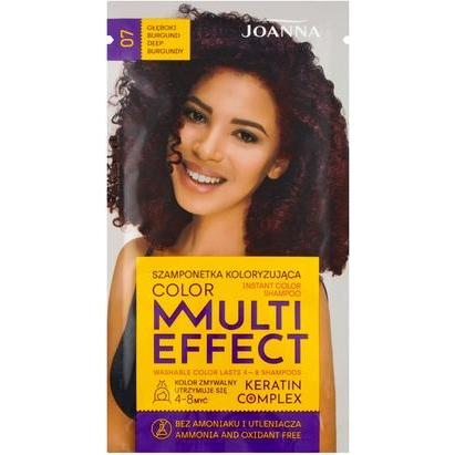 Joanna Borgogna Shampoo, Multi Effect Keratin Complex Colour Shampoo Colore Istantaneo 07 Profondo 35G (35 G)