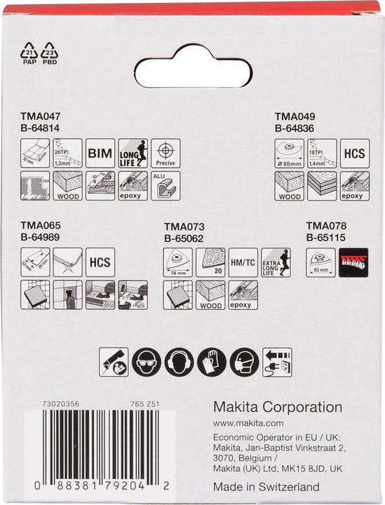 Produktbild Makita MT ZESTAW DO RENOWACJI 5szt. (TMA047