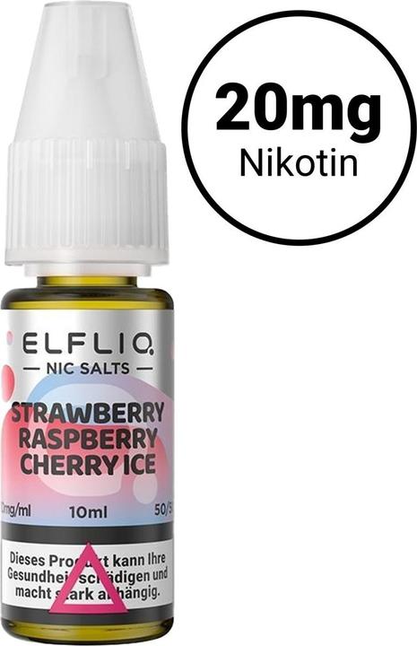 Actual product image Elfbar ELFLIQ, Strawberry Raspberry Cherry ICE 20mg (Cherry, Raspberry, Strawberry)