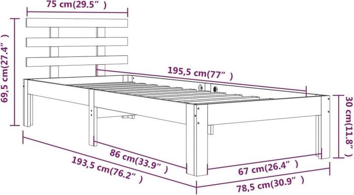 Immagine prodotto vidaXL Letto (200 x 200 cm)