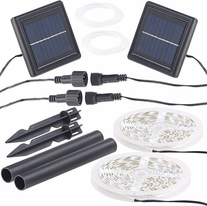 Produktbild Lunartec 2er-Set Solar-LED-Streifen (300 cm, Outdoor)