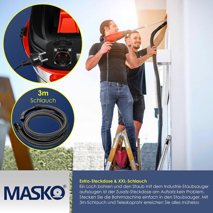 Produktbild Masko Industriestaubsauger 1800W (Nass-Trockensauger)