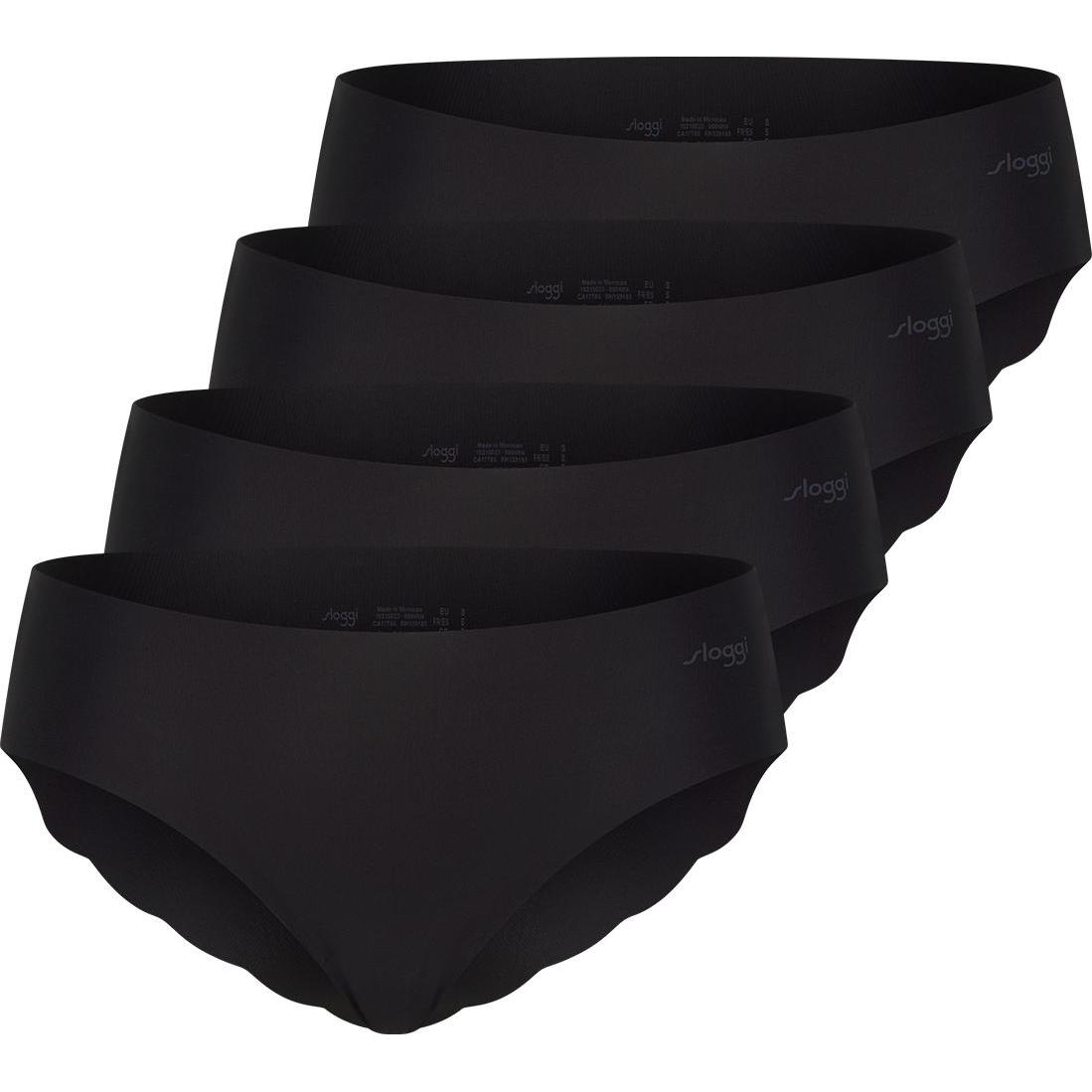 Sloggi, Damen, Unterhosen, 4er Pack ZERO Microfibre 2.0 Hipster, Schwarz, (M, 4er Pack)