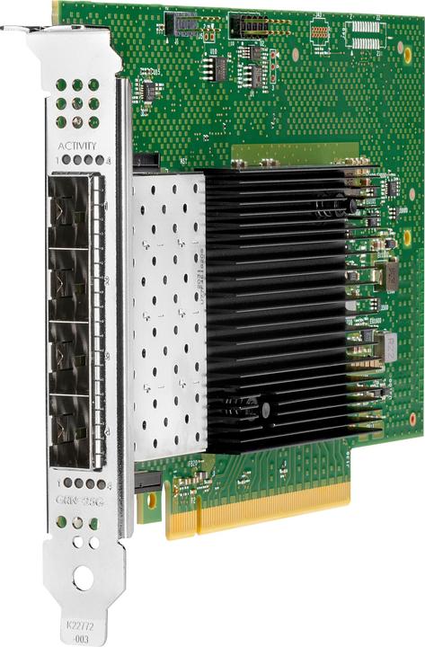 Actual product image HPE E Intel Ethernet Adapter, E810-XXVDA4, 10/25Gb, 4-port, SFP28 (PCI Express 4.0 x16)
