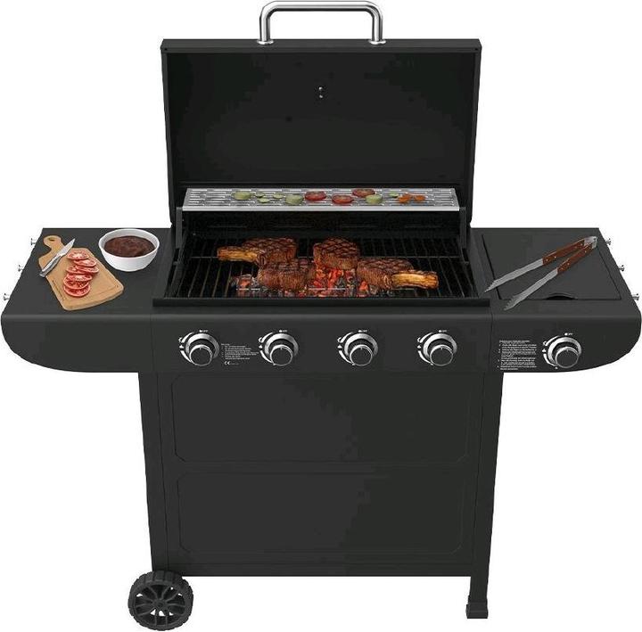 Actual product image Mr. Grill Gasgrill 4 Brenner + Seitenbrenner schwarz (14.50 kW)