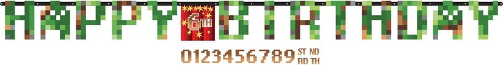 Produktbild Amscan Banner Geburtstag Minecraft