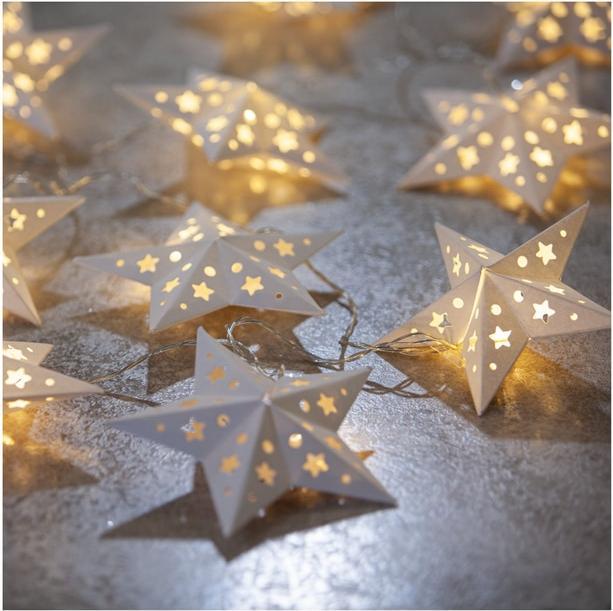 Produktbild MICA Living 10er LED-Lichterkette - Sterne - 210 cm (2.10 m)