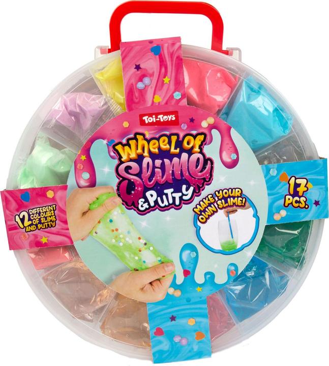 Toi-Toys Knetmasse-Rad, 12 Farben - 17 Stück.