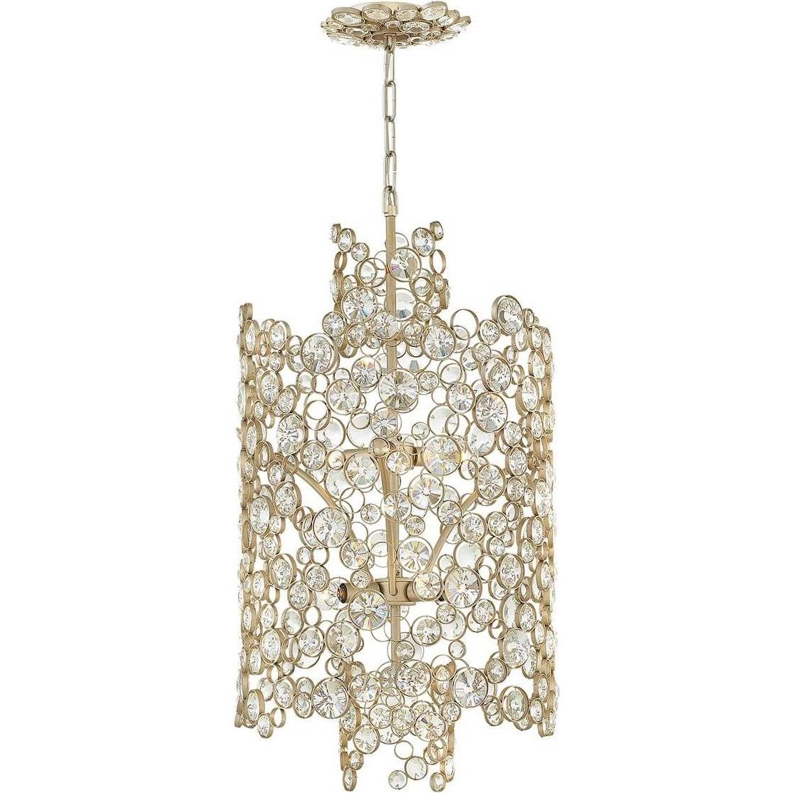 Elstead Lighting, Pendelleuchte, Anya Hängeleuchte E14 6-fach Blattsilber (E14)
