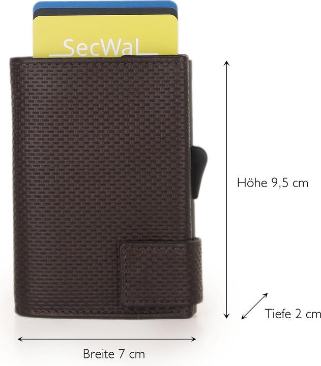 Immagine prodotto SecWal 1 Kreditkartenetui Geldbörse RFID Leder 9 cm