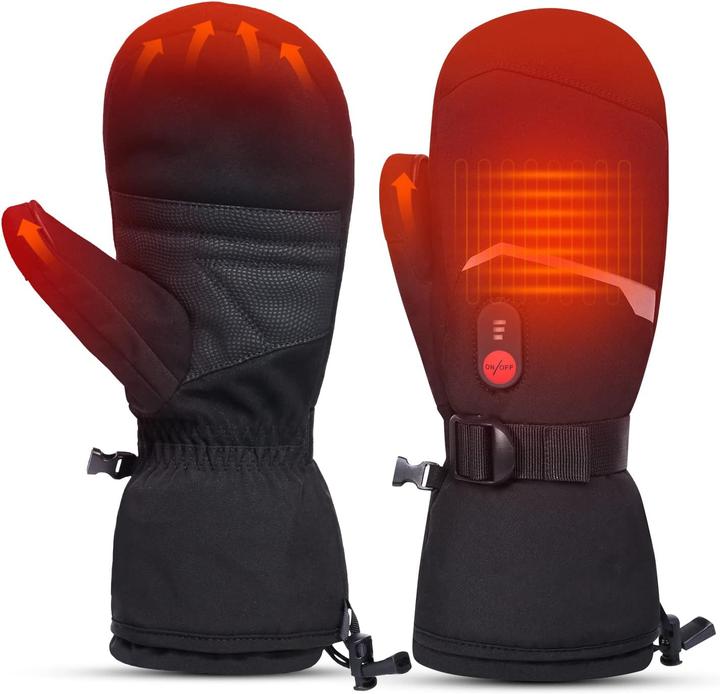 Actual product image Day wolf Wiederaufladbare beheizte Ski-Handschuhe für Winteraktivitäten (XL)